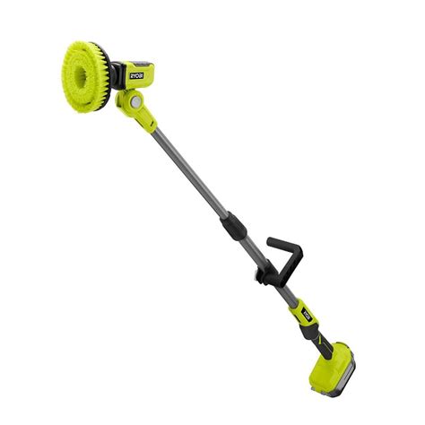 Ryobi telescoping power scrubber - While the RYOBI power scrubbers have been around quite a while, this new model PCL1701 sets the bar a little higher. @RYOBITOOLSUSA added a hose inlet, soap ...